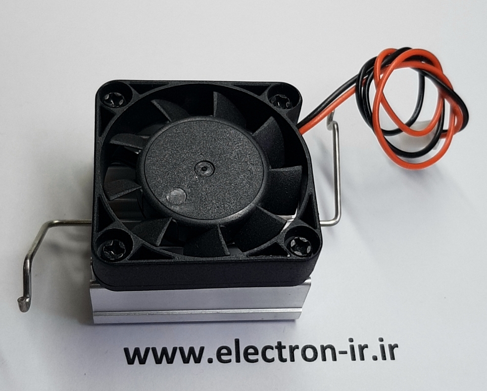 فن هیت سینگ دار دوسیم 4 سانت قطر 2.6 سانت FAN 12VDC
